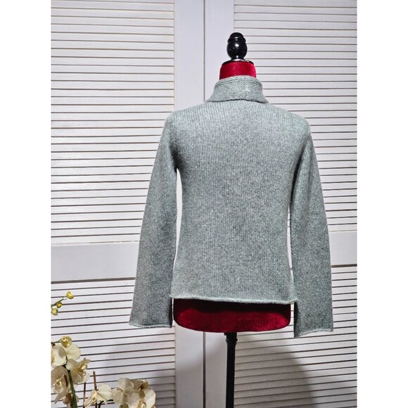 Eileen Fisher Women's Moss Green Wool/Mohair Blend Cardigan Sweater Sz SP 2209 - Picture 8 of 11